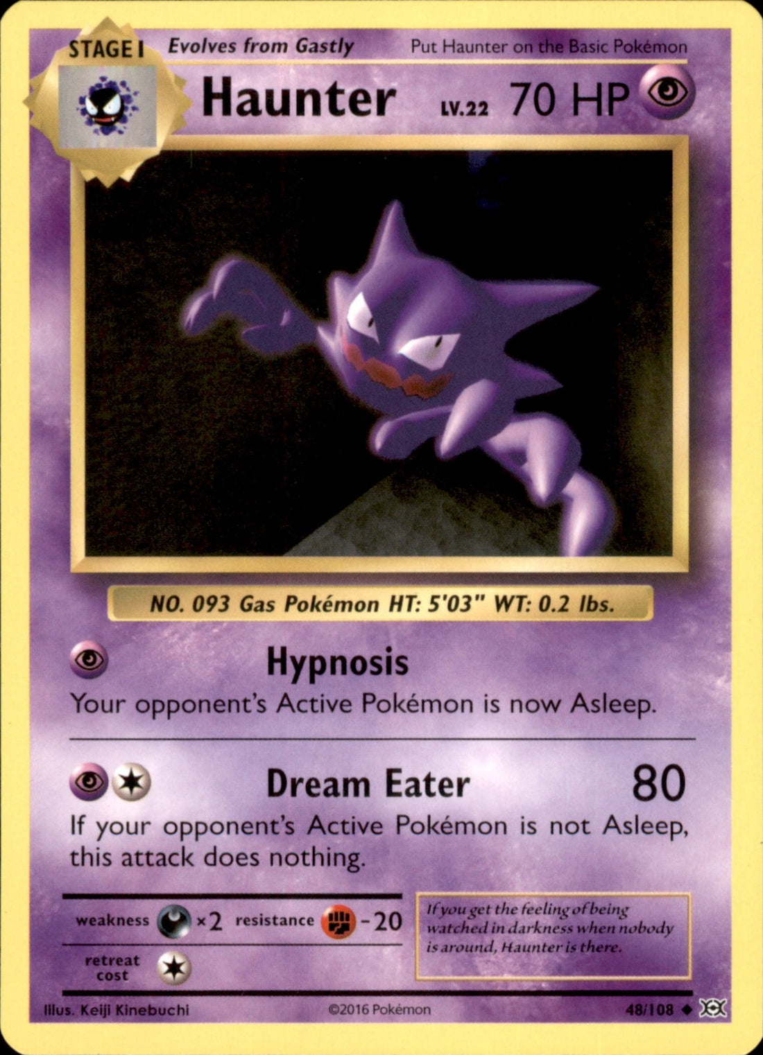 Haunter Uncommon XY - Evolutions 48/108 NM