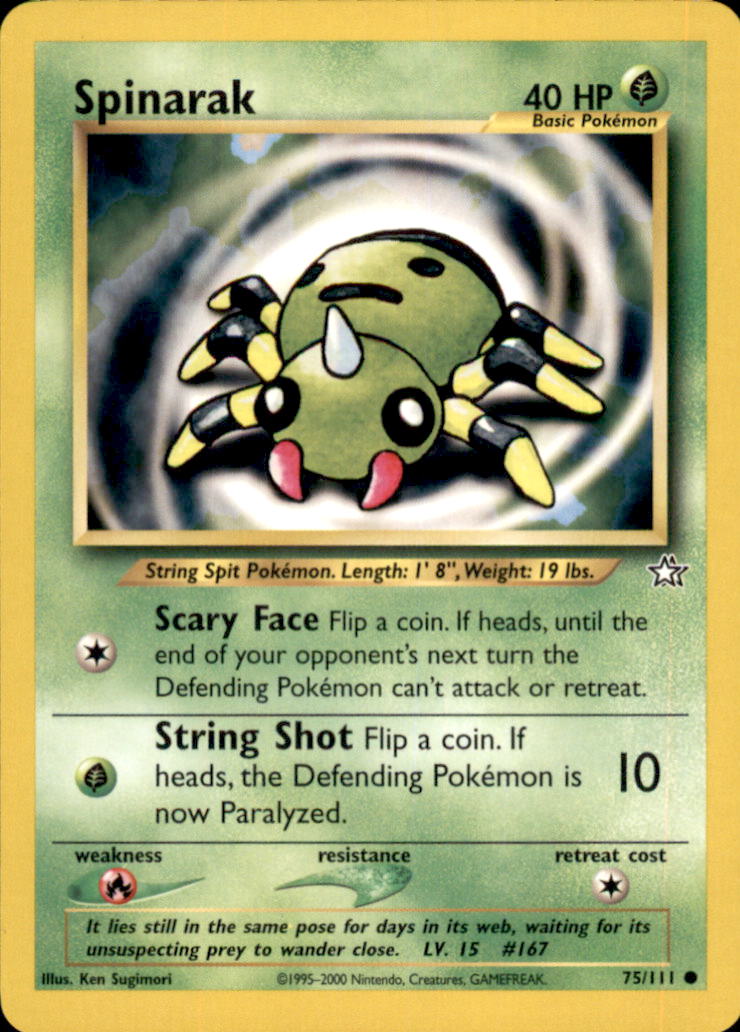 Spinarak Unlimited Common Neo Genesis 075/111 NM