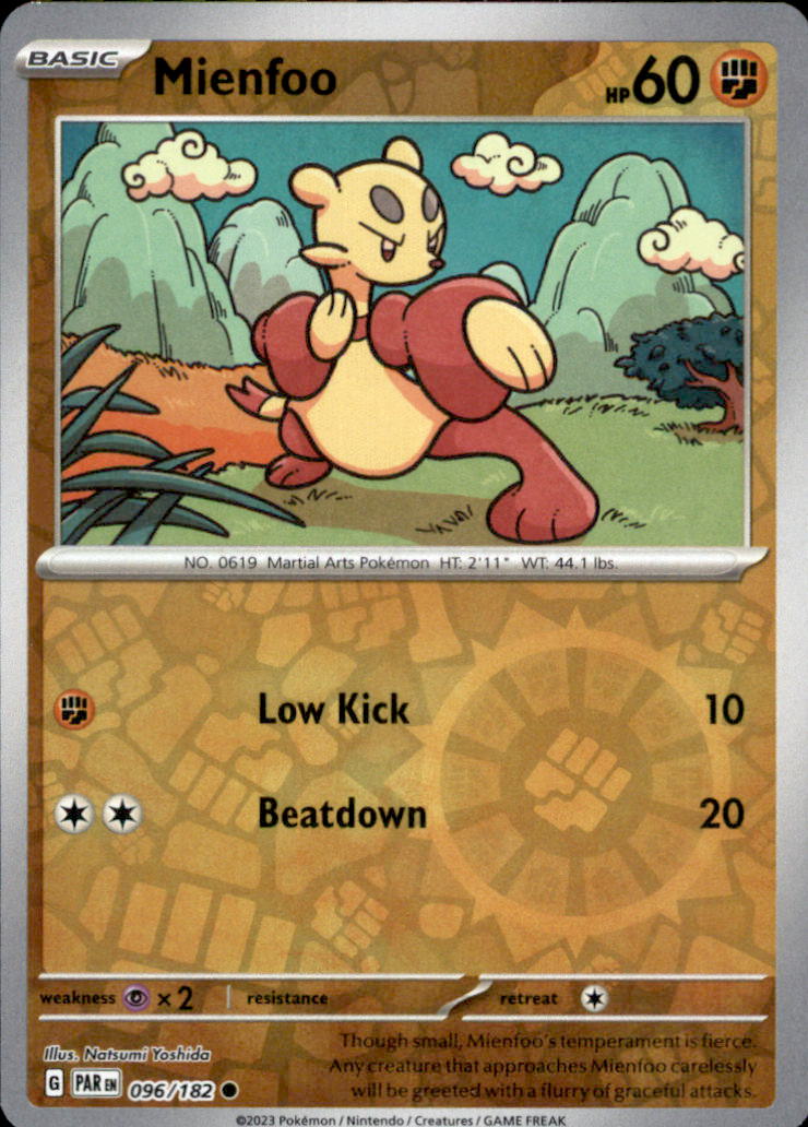 Mienfoo Reverse Holo Common SV04: Paradox Rift 096/182 NM