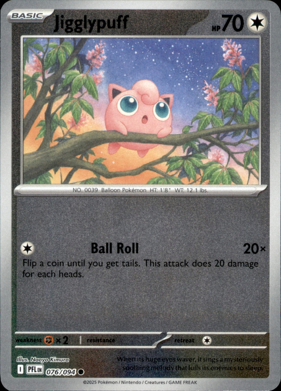 Jigglypuff Common ME02: Phantasmal Flames 076/094 NM