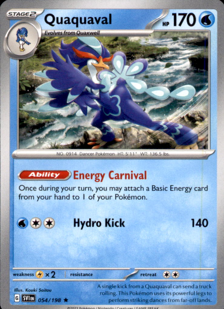 Quaquaval Holo Rare SV01: Scarlet & Violet Base Set 054/198 NM