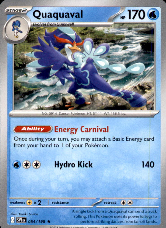 Quaquaval Holo Rare SV01: Scarlet & Violet Base Set 054/198 NM