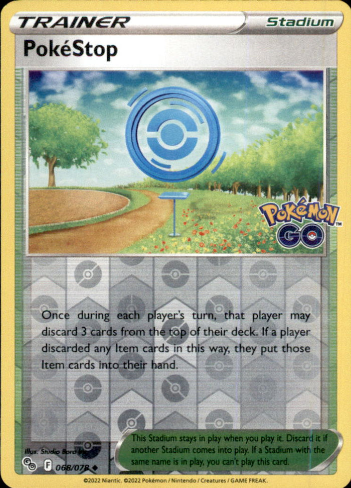 PokeStop Reverse Holo Uncommon Pokemon GO 068/078 NM