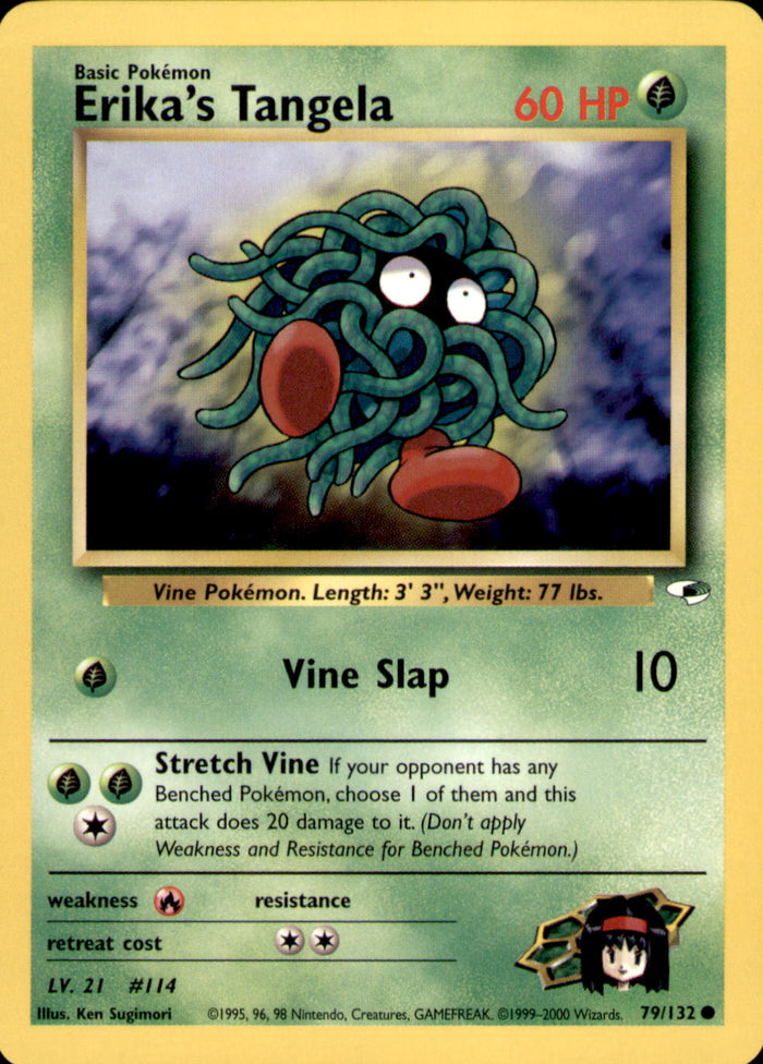 Erika's Tangela Unlimited Common Gym Heroes 079/132 NM