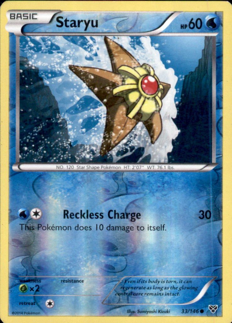 Staryu Reverse Holo Common XY Base Set 33/146 NM