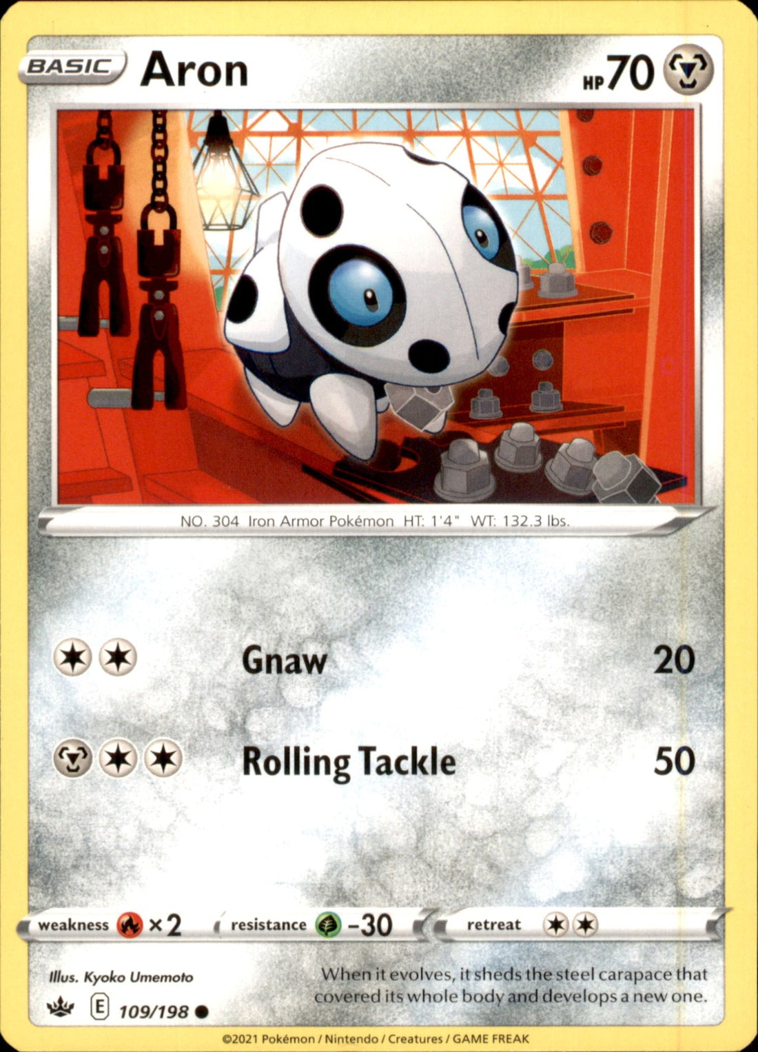 Aron Common SWSH06: Chilling Reign 109/198 NM