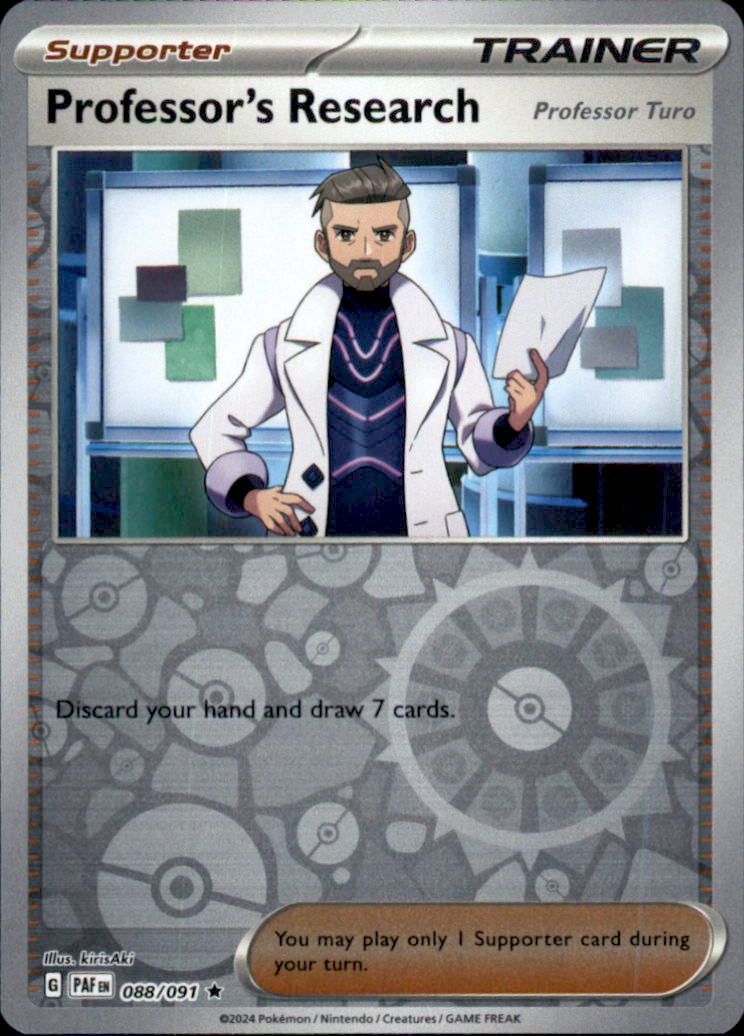 Professor's Research [Professor Turo] Reverse Holo Rare SV: Paldean Fates 088/091 NM