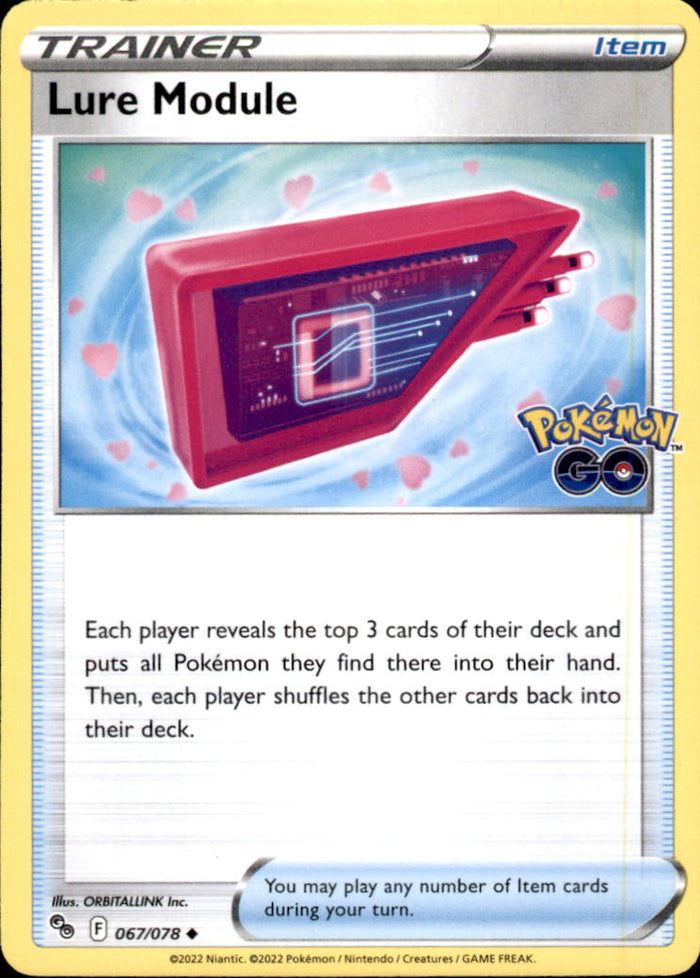 Lure Module Uncommon Pokemon GO 067/078 NM