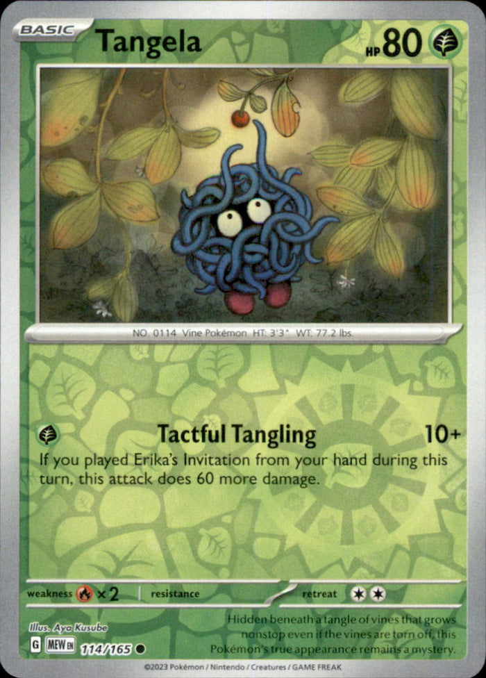 Tangela Reverse Holo Common SV: Scarlet & Violet 151 114/165 NM