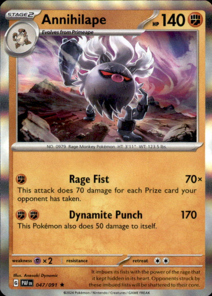 Annihilape Holo Rare SV: Paldean Fates 047/091 NM