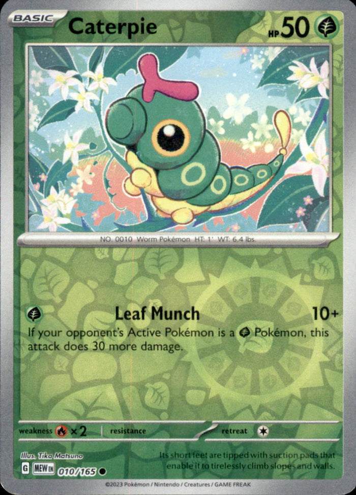 Caterpie Reverse Holo Common SV: Scarlet & Violet 151 010/165 MP