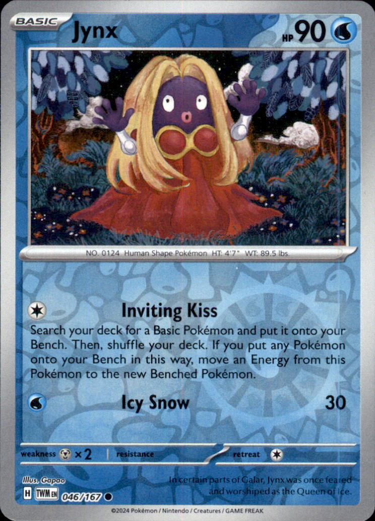 Jynx Reverse Holo Common SV06: Twilight Masquerade 046/167 NM