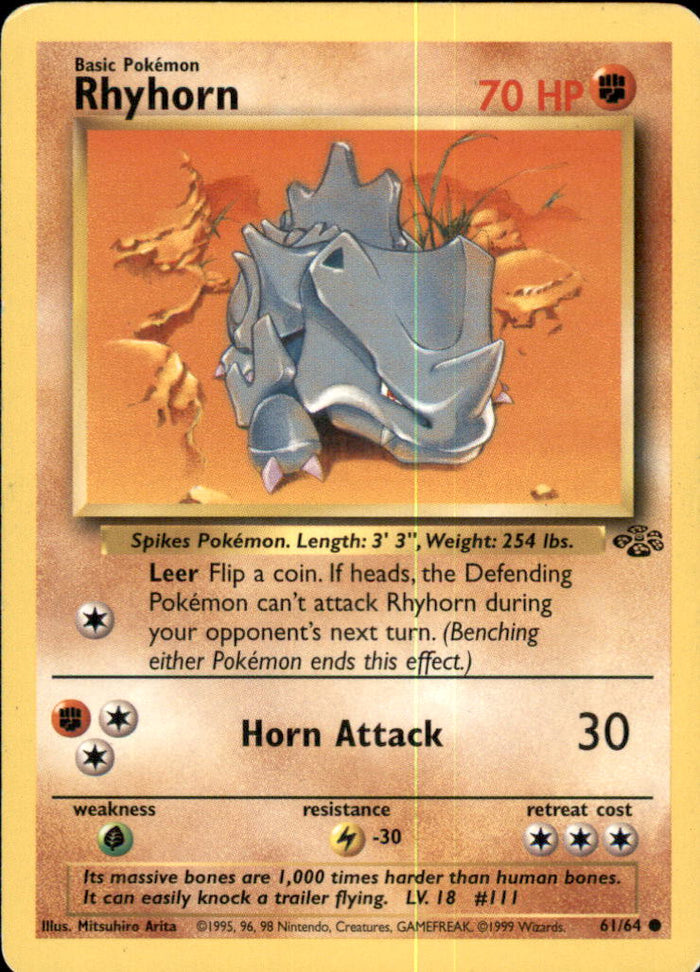 Rhyhorn Unlimited Common Jungle 61/64 LP