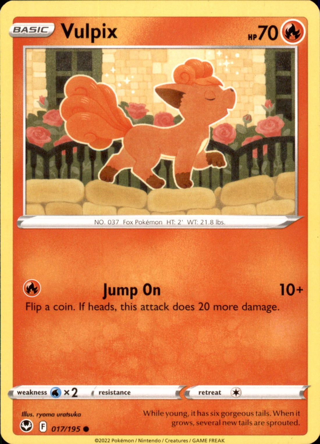 Vulpix Common SWSH12: Silver Tempest 017/195 NM