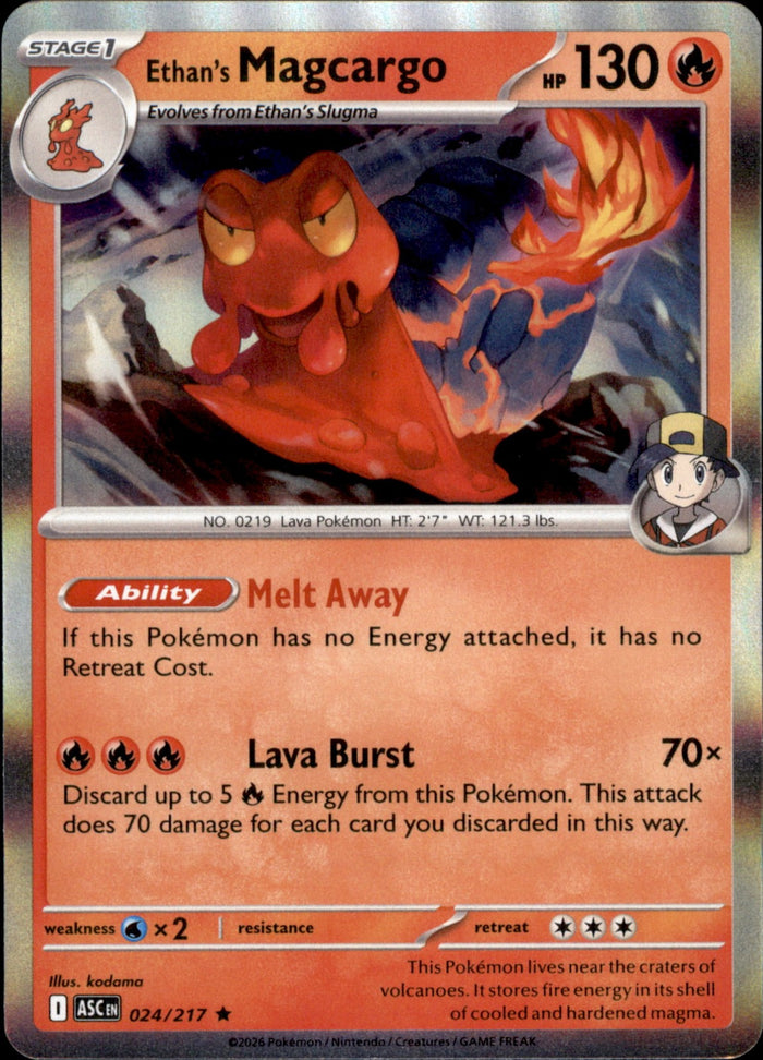 Ethan's Magcargo Holo Rare ME: Ascended Heroes 024/217 NM