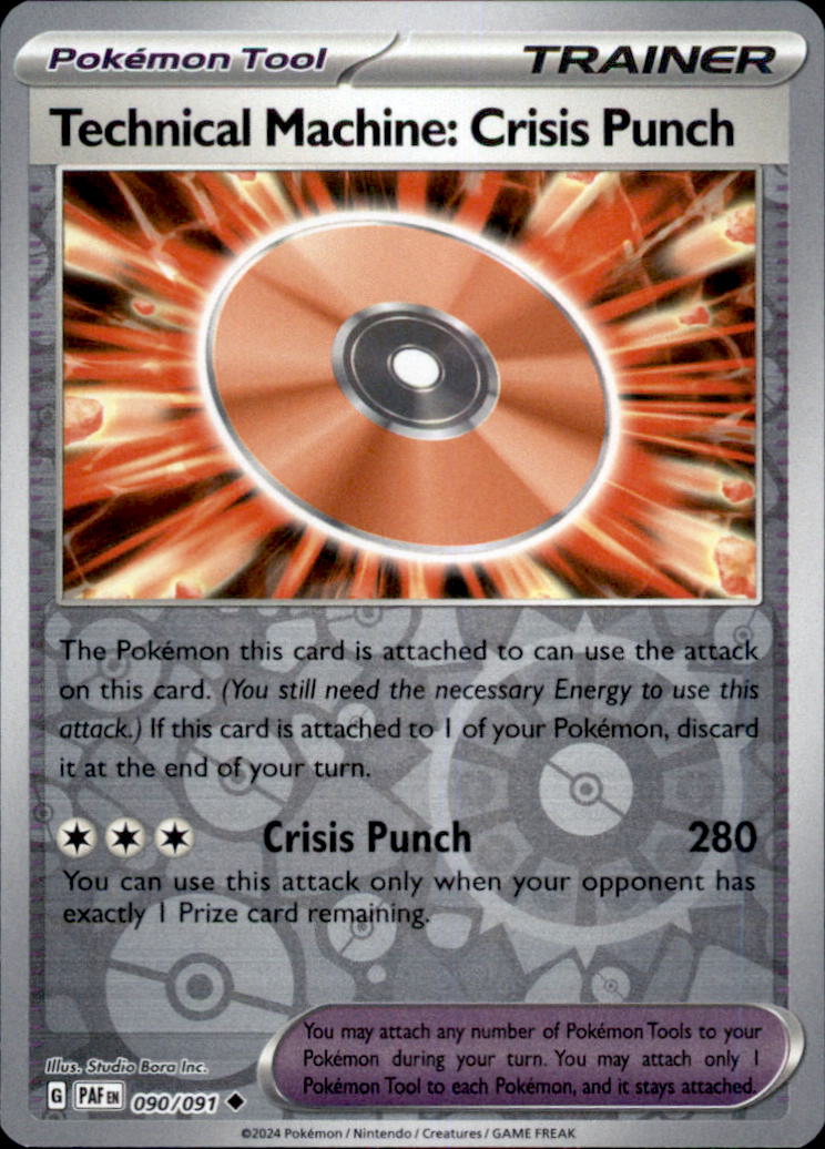 Technical Machine: Crisis Punch Reverse Holo Uncommon SV: Paldean Fates 090/091 NM