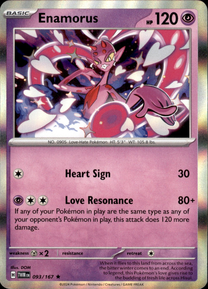 Enamorus Holo Rare SV06: Twilight Masquerade 093/167 NM