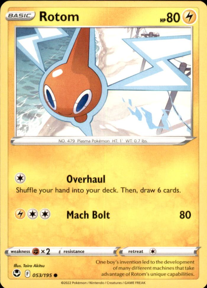 Rotom Common SWSH12: Silver Tempest 053/195 NM