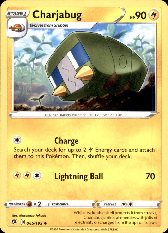 Charjabug Uncommon SWSH02: Rebel Clash 065/192 NM