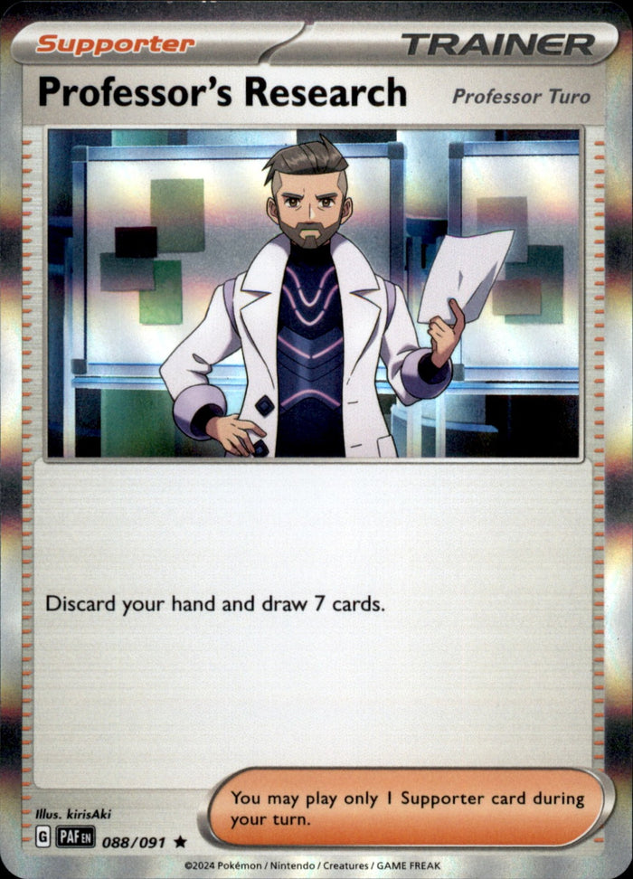 Professor's Research [Professor Turo] Holo Rare SV: Paldean Fates 088/091 NM