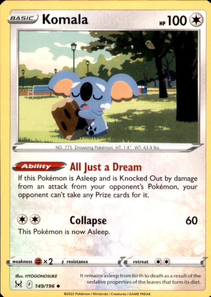 Komala Uncommon SWSH11: Lost Origin 149/196 NM