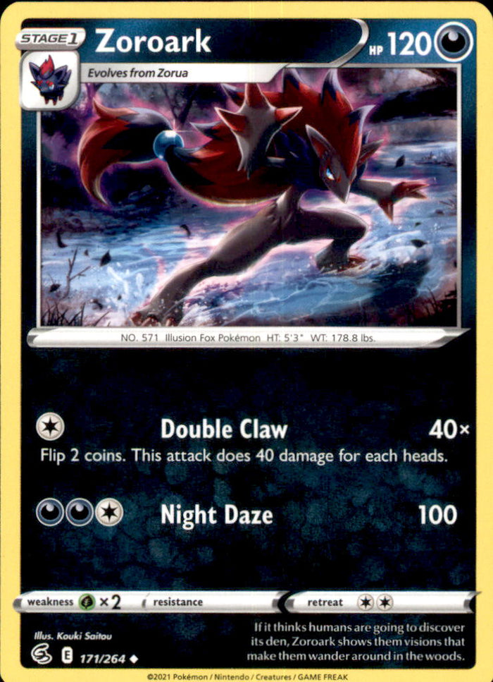 Zoroark Uncommon SWSH08: Fusion Strike 171/264 NM