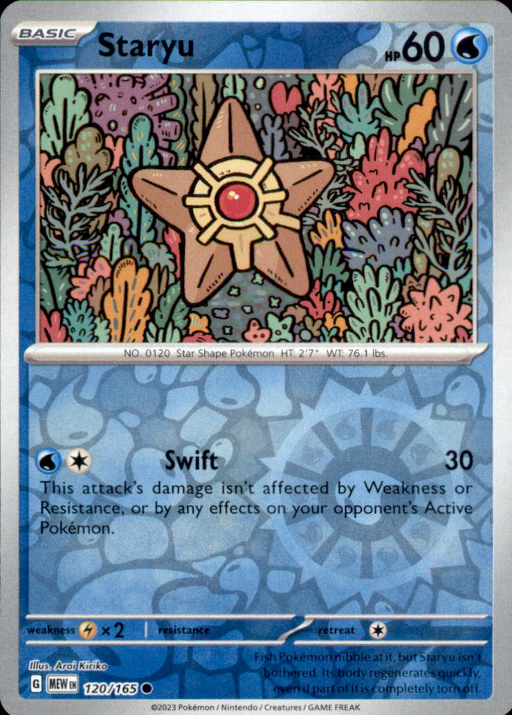 Staryu Reverse Holo Common SV: Scarlet & Violet 151 120/165 NM