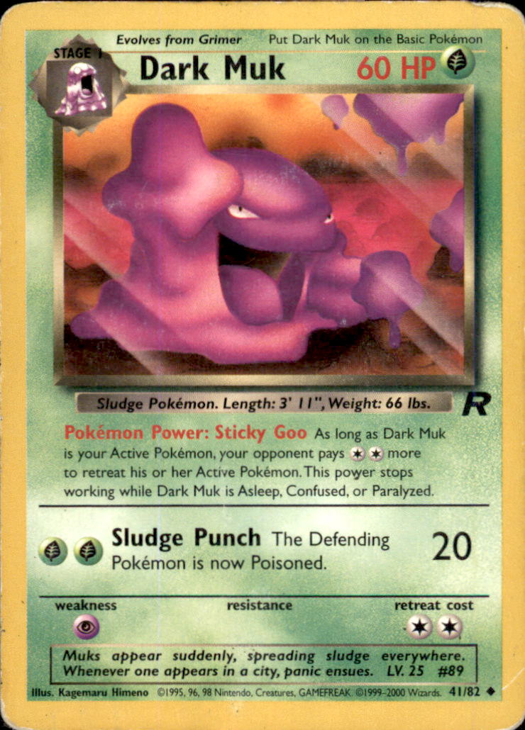 Dark Muk Unlimited Uncommon Team Rocket 41/82 LP