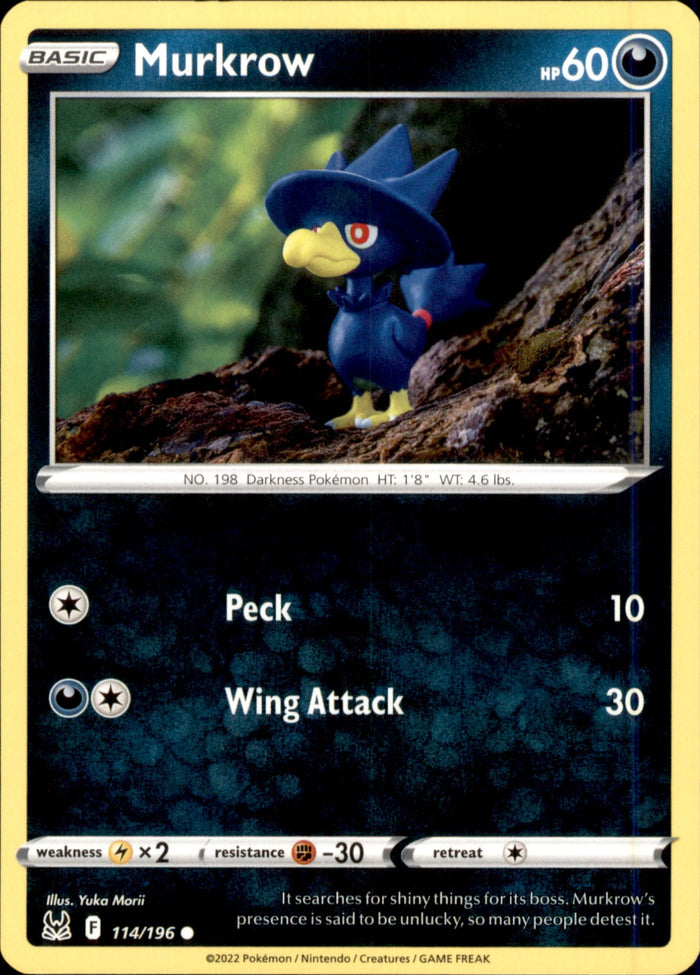 Murkrow Common SWSH11: Lost Origin 114/196 NM