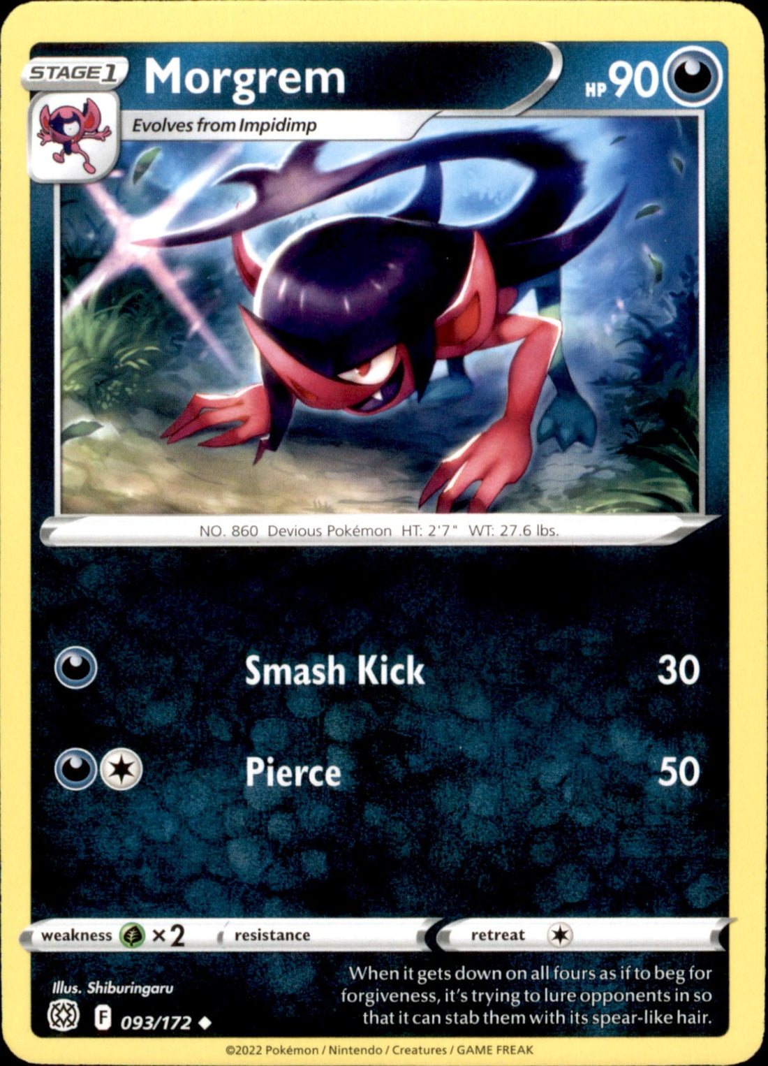 Morgrem Uncommon SWSH09: Brilliant Stars 093/172 NM