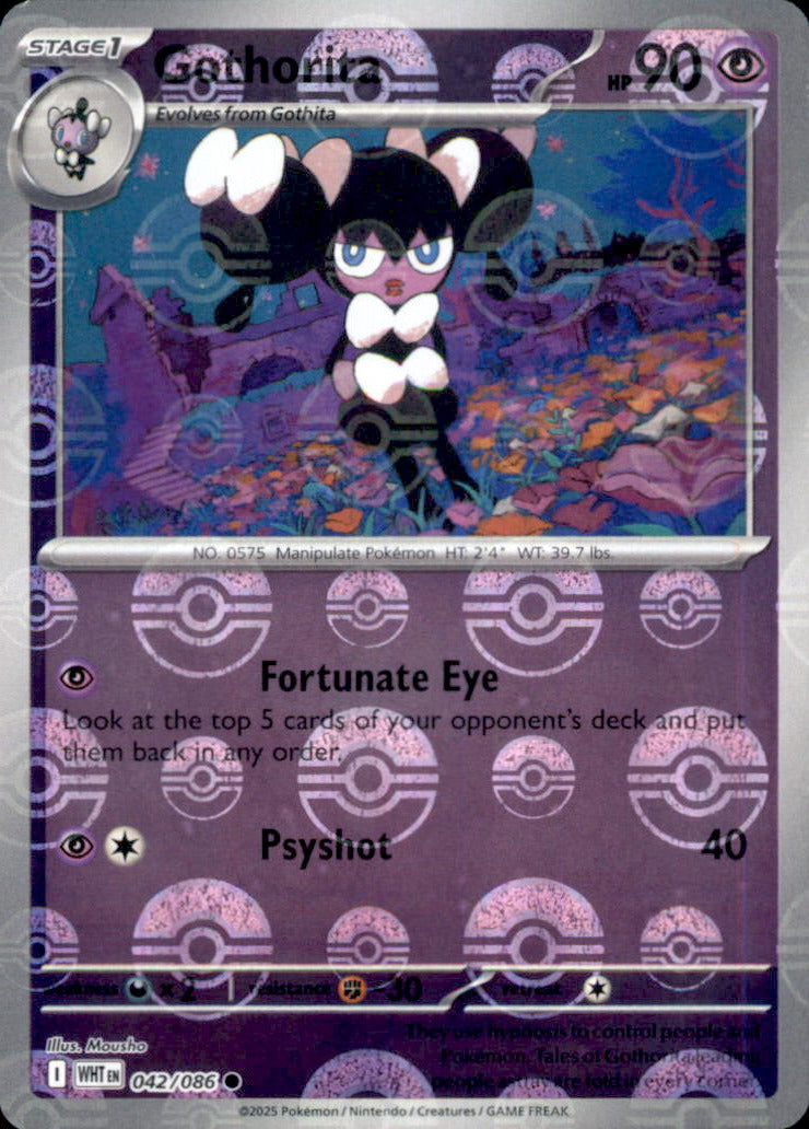 Gothorita (Poke Ball Pattern) Holo Common SV: White Flare 042/086 NM