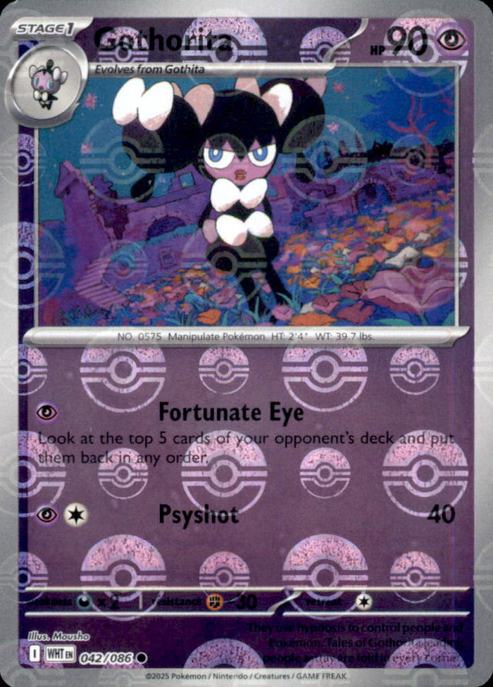 Gothorita (Poke Ball Pattern) Holo Common SV: White Flare 042/086 NM