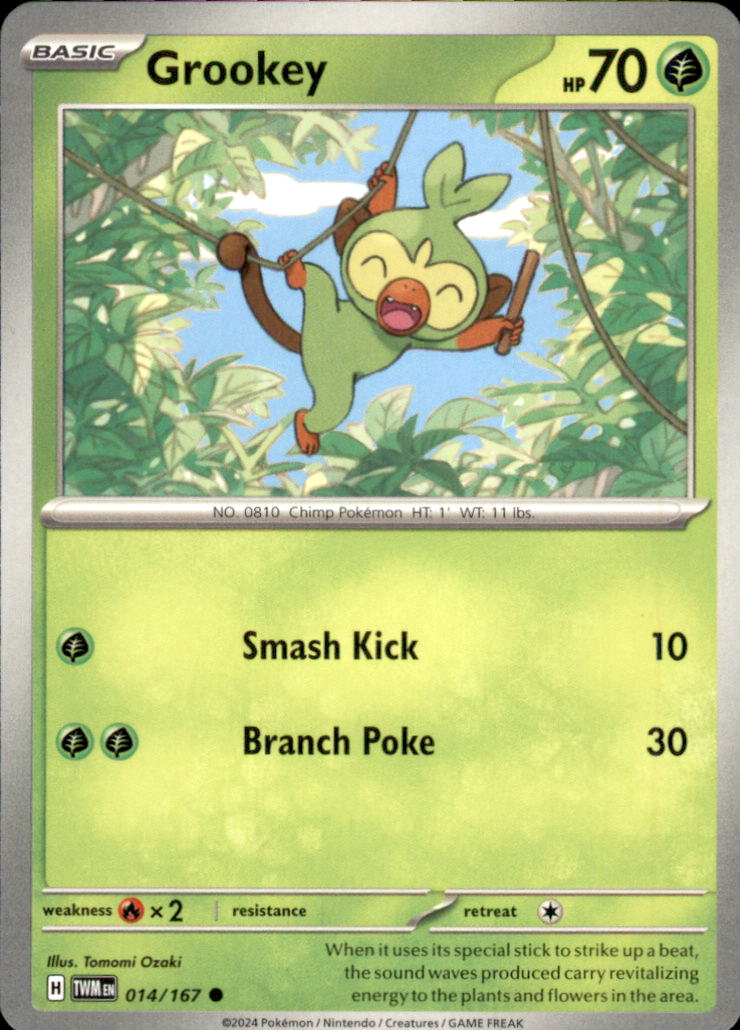 Grookey Common SV06: Twilight Masquerade 014/167 NM