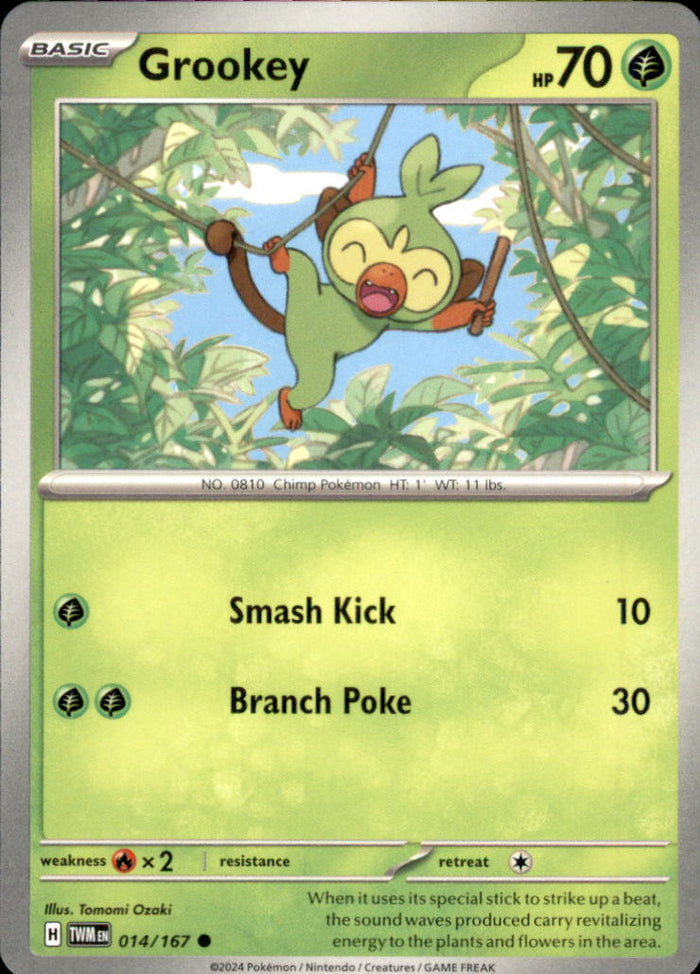 Grookey Common SV06: Twilight Masquerade 014/167 NM