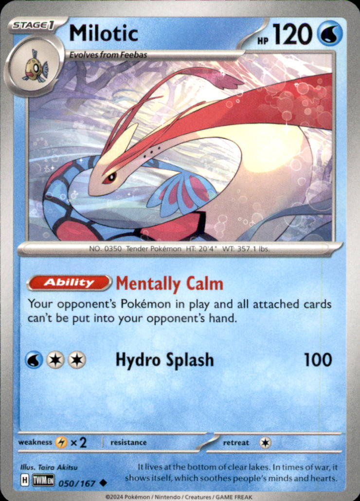 Milotic Uncommon SV06: Twilight Masquerade 050/167 NM