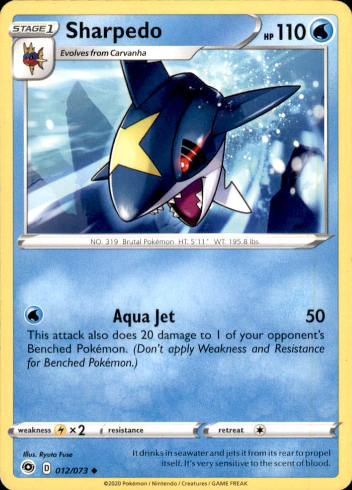Sharpedo Uncommon Champion's Path 12/73 NM