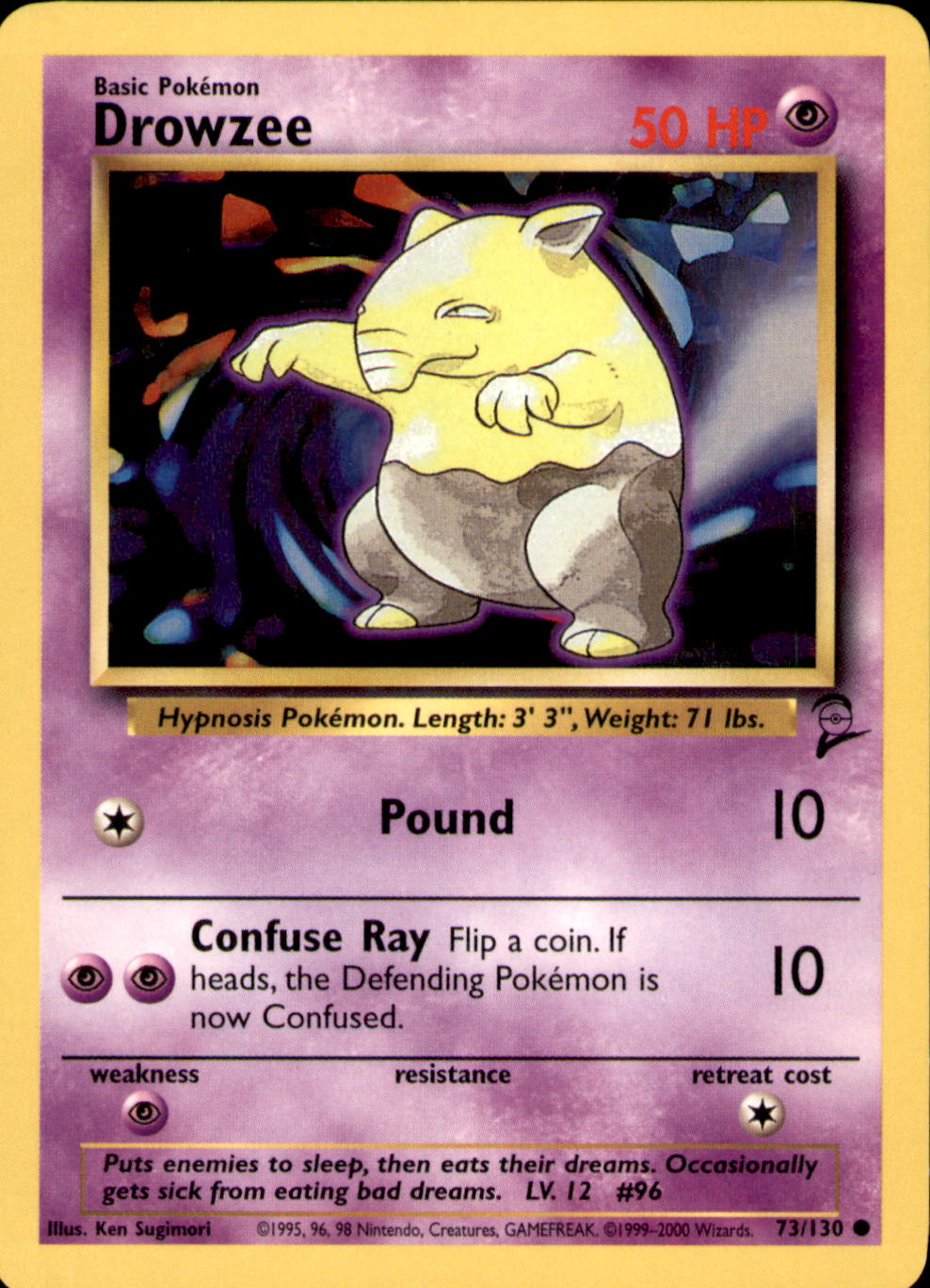 Drowzee Common Base Set 2 073/130 LP
