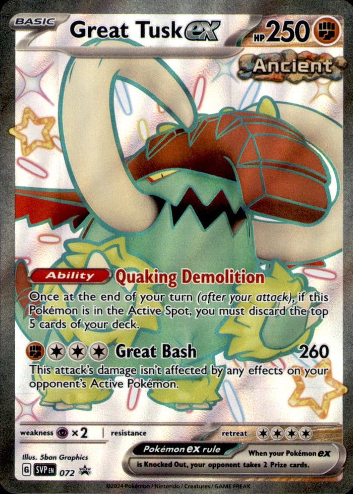 Great Tusk ex Holo Promo SV: Scarlet & Violet Promo Cards 072 NM