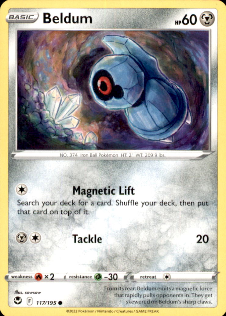 Beldum Common SWSH12: Silver Tempest 117/195 NM