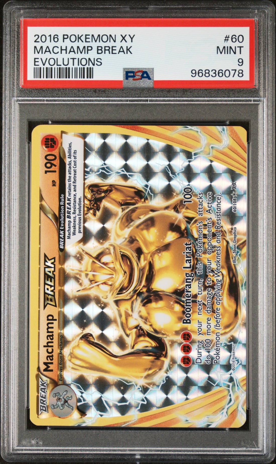 Machamp Break Evolutions Pokemon Xy Evolutions 60 NM PSA 9