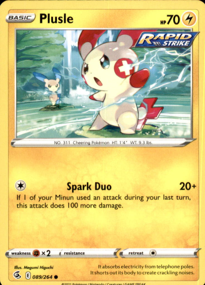 Plusle Common SWSH08: Fusion Strike 089/264 NM