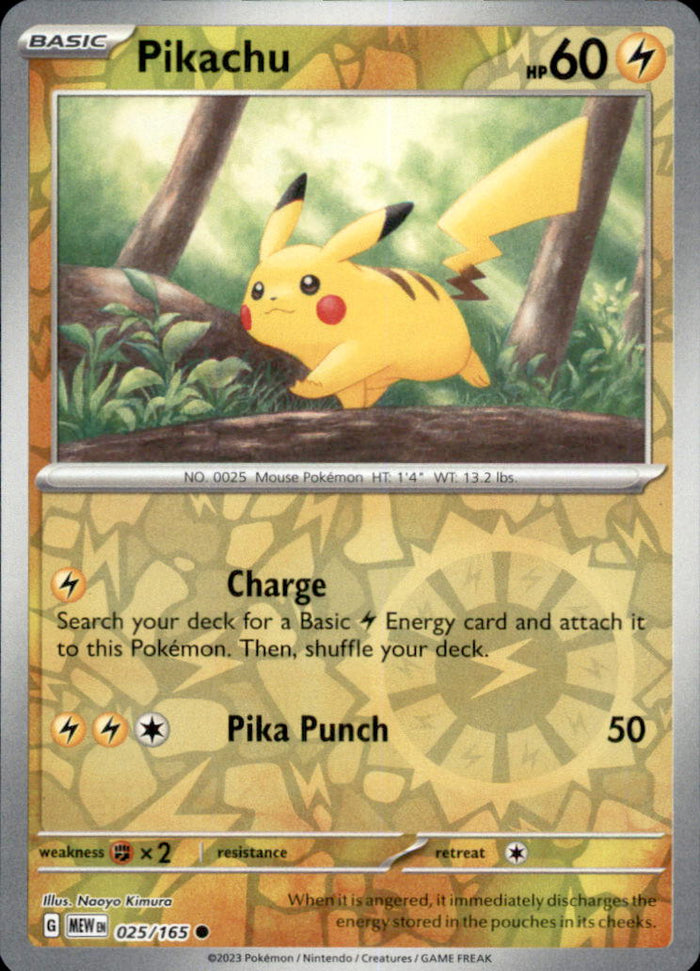 Pikachu Reverse Holo Common SV: Scarlet & Violet 151 025/165 NM