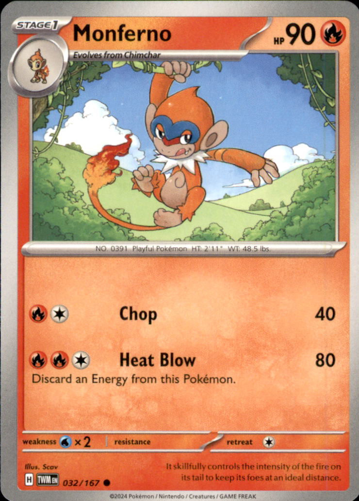 Monferno Common SV06: Twilight Masquerade 032/167 NM