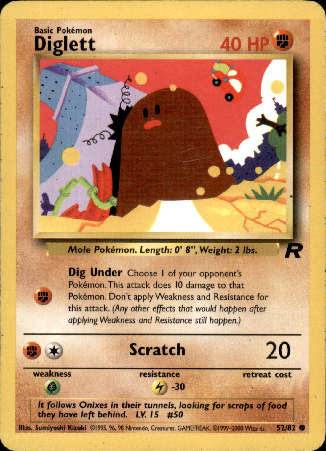 Diglett Unlimited Common Team Rocket 52/82 LP