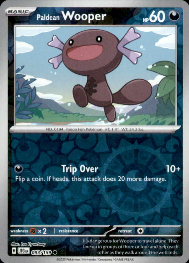 Paldean Wooper Reverse Holo Common SV09: Journey Together 093/159 NM