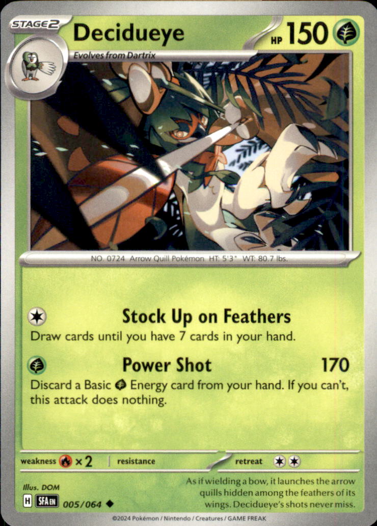 Decidueye Uncommon SV: Shrouded Fable 005/064 NM