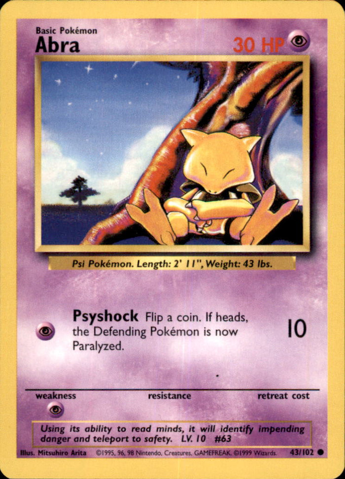 Abra Common Base Set 043/102 NM