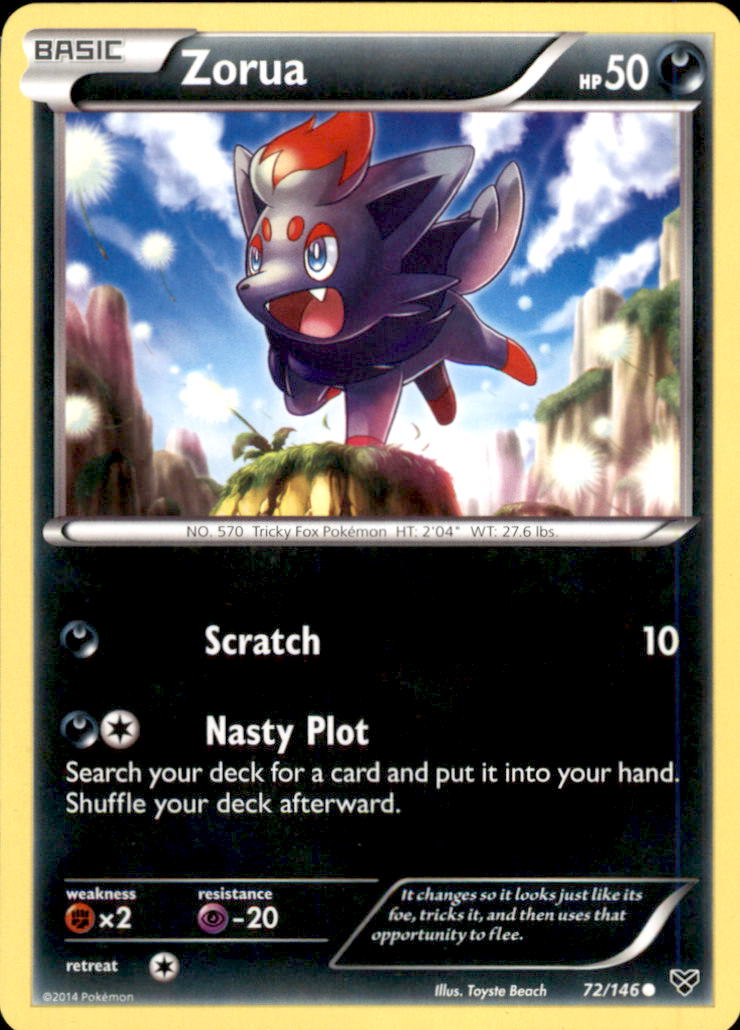 Zorua Common XY Base Set 72/146 NM
