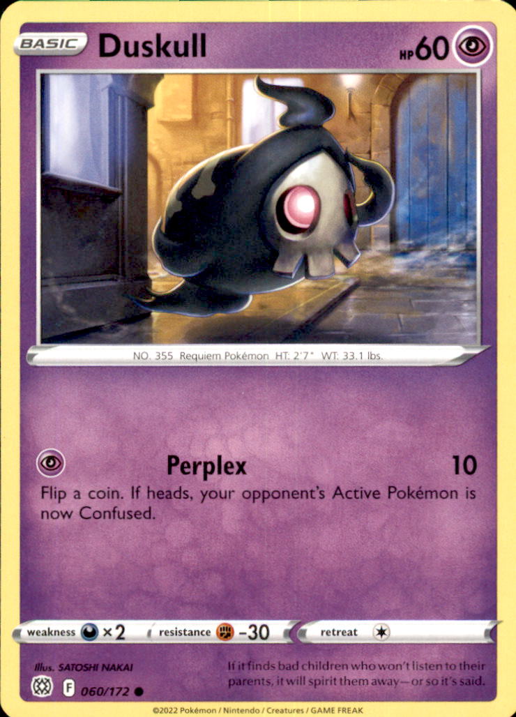 Duskull Common SWSH09: Brilliant Stars 060/172 NM