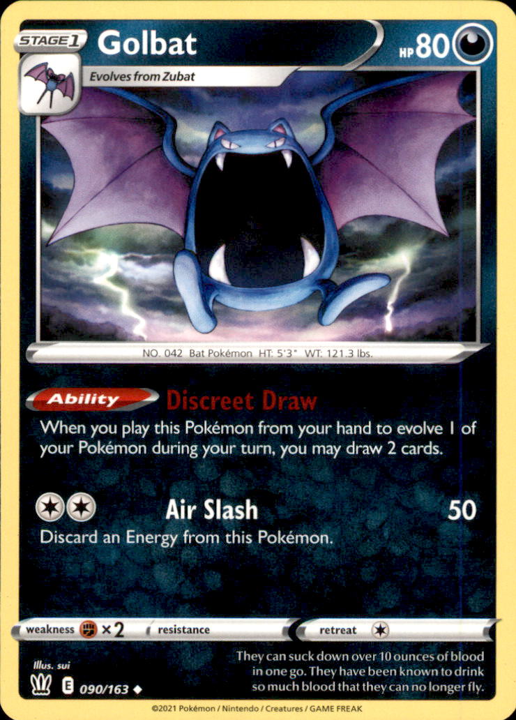 Golbat Uncommon SWSH05: Battle Styles 090/163 NM